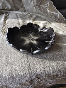 Bol en résine noire personnalisé, fait main, écologique, décoration moderne pour la maison, centre de table pour les fêtes - Product Image 3