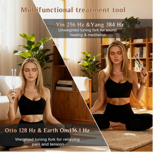 Juego de diapones para sanación – 128Hz, 136Hz, 256Hz, 384Hz. Diapasones Corporales - Product Image 4