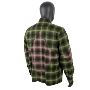 Mens Solid Flannel Shirt Heavyweight 220 Grams Casual Long Sleeve Button up Regular Fit <b>Blank</b> OEM - Product Image 6