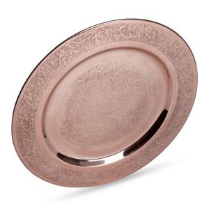 Assiettes de service en cuivre pur de qualité supérieure, élégantes, pour la restauration et le service, disponibles en grande quantité - Product Image 3