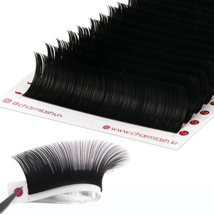 Plateaux d'extensions de cils en cachemire Charmlash Private Label 4D à tige courte, courbure D, 0.07, préfabriqués, sans cruauté animale - Product Image 1