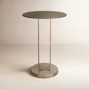 Luxury Stainless Steel Pedestal <b>Bar</b> Side <b>Table</b> Sleek Sculptural Design Durable Stable Modern Accent for Elegant Living Spaces - Product Image 6