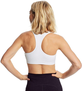 ORREN Custom Seamless <b>White</b> Sports Bra Breathable Yoga <b>Crop</b> Top Women Gym Fitness Activewear Manufacturer - Product Image 3