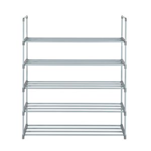 Scarpiera a 5 livelli grigia, scaffale salvaspazio per camera da letto, ingresso, corridoio, armadio - Design semplice per uso domestico - Product Image 3