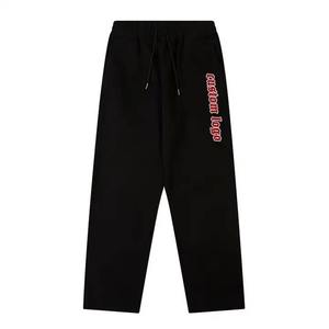 Pantalones de chándal unisex 100% algodón con corte acampanado, estilo casual, rectos, de felpa, con efecto desgastado, transpirables, al por mayor - Product Image 2
