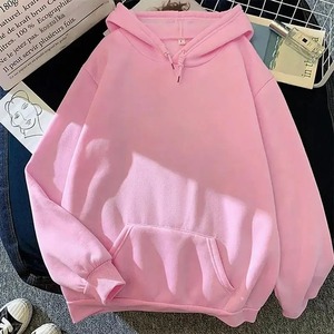 เสื้อฮู้ดสีกรมท่าแบบยูนิเซ็กซ์ ทรงโอเวอร์ไซส์ แขนปกติ สีพื้น มีกระเป๋า สวมใส่สบายๆ สำหรับฤดูใบไม้ร่วง ผ้าถักเฟรนช์เทอร์รี่ รุ่น 2027 - Product Image 6
