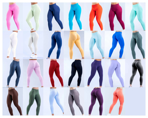Wholesale High Quality Custom Logo Fitness Gym <b>Tights</b> No Front <b>Line</b> Seamless Soft High Waist Yoga Pants Leggings Women - Product Image 6