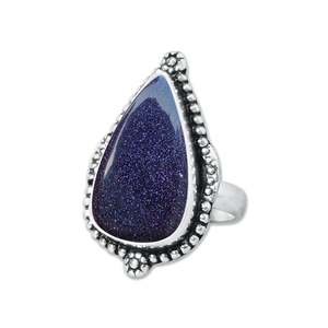 Bague de fiançailles et de mariage artisanale en argent sterling 925, pierre précieuse en pierre de lune bleue étincelante, plaquée argent, au meilleur prix - Product Image 5