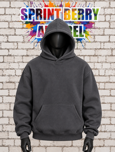 Fabricant de sweats à capuche personnalisés, 340 GSM, 100% coton molletonné, sweat-shirt à col rond, vente en gros, vêtements à marque privée - Product Image 1