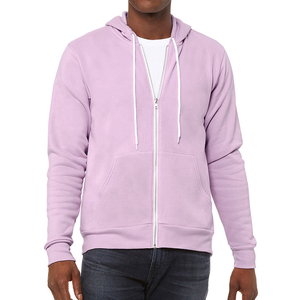 Sudadera con capucha unisex de invierno para hombre, de peso pesado, con cremallera completa, forro polar, logotipo personalizado, 100% algodón, lisa, talla grande, estilo urbano, 320g - Product Image 5