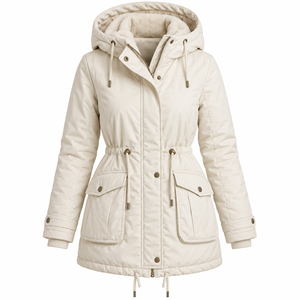 Stylish <b>Womens</b> <b>Parka</b> Jacket <b>for</b> Cold WeatherWaterproof Hooded Warm Coat with Cotton Filling Casual Plus Size Sports Jacket - Product Image 6