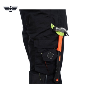 Custom Unisex <b>Work</b> Bib <b>Overalls</b> Heavy Duty Safety Windproof Polyester Reflective Multi-Pocket Needle Detection Silk Screen - Product Image 6