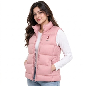 Gilet matelassé confortable et isolant pour femme, avec fermeture éclair frontale, écologique, léger et chaud, sans manches - Product Image 3