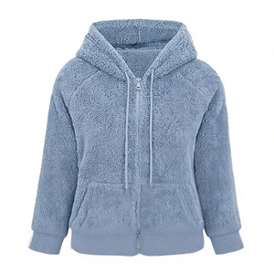 2026 Custom <b>SHERPA</b> Fleece Hoodie for Winter Half Zip up Pullover 400 GSM FLEECE Polar Shearling Fluffy <b>Sherpa</b> <b>Hoodies</b> - Product Image 2
