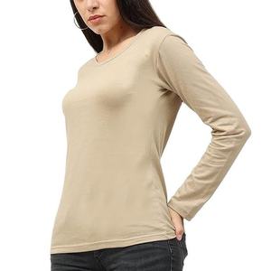 Camiseta de Manga Corta con Cuello Redondo para Mujer, 100% Algodón Jersey, Corte Holgado, Color Sólido, Talla Grande, para Todas las Temporadas - Product Image 5