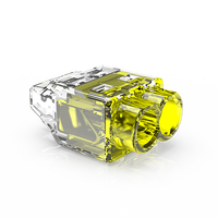 Connecteur de câblage à ressort double jaune de qualité supérieure en PC, ignifuge UL94V-0, certifié CE pour l'éclairage des bâtiments et la maison