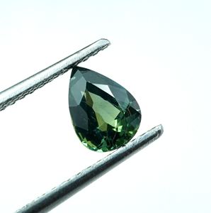 Piedra Preciosa de Zafiro Azul Verde Natural, Corte Facetado en Forma de Pera, 0.89 Quilates, 6.5x5x3.5 MM - Product Image 3