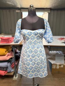 Vestido Midi de Algodón 100% para Mujer, Estampado a Mano, con Cuello Tipo Capucha, Mangas 3/4, Transpirable, Informal, Estilo Étnico, para Verano - Product Image 3