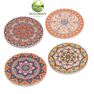 Posavasos de cerámica VIETNAM, de corcho, ecológicos, redondos, DIY, de 10 cm cuadrados/10.8 cm/16 cm/20 cm o personalizados a pedido. - Product Image 2