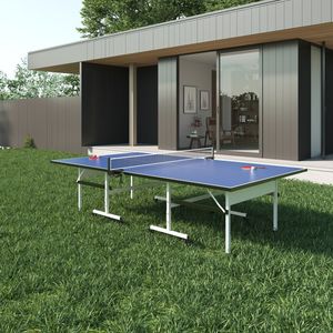 Tavolo da Ping Pong Professionale in MDF per Interni con Set di Rete e Pali a Sgancio Rapido, Design Pieghevole per Interni - Product Image 5