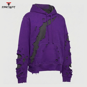 Hoodies Homme Hiver 2026 Effet Vieilli avec Impression Numérique et Finition Délavée 100% Coton avec Poche Fabriqué au Pakistan - Product Image 3