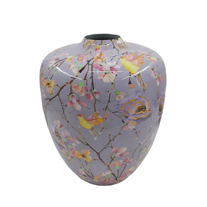 Vase à fleurs décoratif en fer au design élégant pour la maison et les mariages, vase en métal gris fait main en gros - Product Image 4