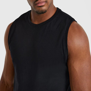 Wholesale Custom Front Logo OEM Men's High Quality Lightweight Fabric <b>Racer</b> Gym & Streetwear Breathable <b>Top</b> Trending Tank <b>Top</b> - Product Image 5