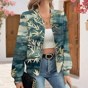 Custom <b>Women</b>’s Newest Style Bomber <b>Jacket</b> – Stylish Fall <b>Jackets</b> for <b>Women</b>, Lightweight Casual Outerwear Tops Modern Design - Product Image 6