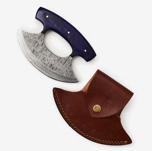 Couteau à pizza artisanal de style Damas, lame courbée avec manche en bois, coupe-pizza personnalisé pour la cuisine, vente en gros aux États-Unis - Product Image 5