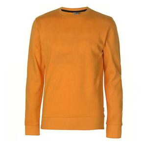 Sweat-shirt ras du cou à manches longues, couleur unie, brillant, avec manchons côtelés et ourlet, fait d'un tissu souple - Product Image 1