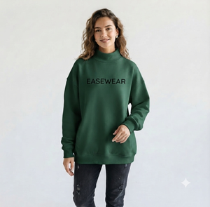 เสื้อสเวตเชิ้ตคอเต่าโอเวอร์ไซส์สำหรับผู้หญิง แฟชั่นล้ำสมัย ผลิตจากผ้าฟลีซพรีเมียม ทรงหลวม สวมใส่สบาย เหมาะสำหรับฤดูหนาว สไตล์สตรีทแวร์ - Product Image 1
