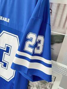 Maillot de football universitaire en mesh personnalisé par sublimation, unisexe, coupe oversize, style streetwear, t-shirt de sport en gros - Product Image 3