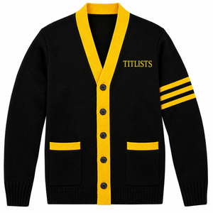Concevez vos propres pulls à col en V de haute qualité pour les sororités, les fraternités, les écoles, les collèges, les universités, avec logos, cardigans tricotés - Product Image 1