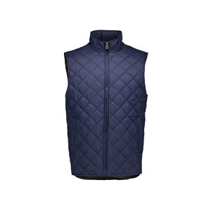 Gilet matelassé noir pour homme Zipro Industries, col montant, fermeture éclair, coupe-vent, décontracté, hiver, couleur unie, 100% polyester. - Product Image 1