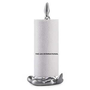 Porte-serviettes en métal couleur argent de qualité supérieure, taille et forme personnalisées, pour la décoration intérieure. - Product Image 1