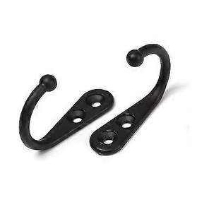 Heavy-Duty Iron Wall Mounted <b>Hook</b> for Clothing Eco-Friendly Space Saving Multi-Purpose Modern Style Drill Installation - Product Image 1