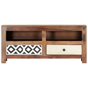 Supporto TV Sheesham in legno massello 35.4 "x 11.8" x 15.7 "dimensioni elegante TV Stand - Product Image 4