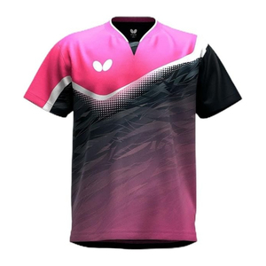 Camiseta de Tenis de Mesa Butterfly 47150 de Nailon/Algodón, Ropa Deportiva Transpirable y Ligera para Hombres y Mujeres, Directo de Japón - Product Image 4