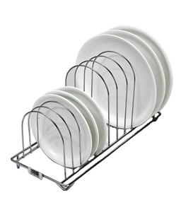 Escurridor de platos de acero inoxidable de capacidad personalizada, muy vendido, con compartimentos separados para platos y utensilios. - Product Image 4