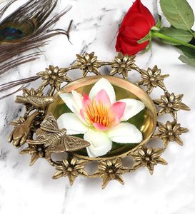 Brass Urli Bowl Showpiece for Home Decor Decorative Flower Bowl Brass <b>Bird</b> <b>Feeder</b> Traditional Standard Urli - Product Image 6