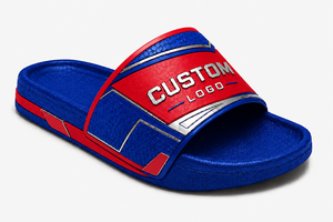 Claquettes sportives pour hommes avec logo personnalisé, couleur unie, bout ouvert, été, EVA antidérapant, dessus en PU - Product Image 2