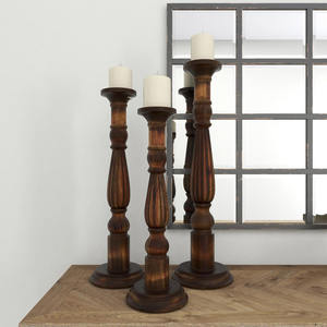 Vente en gros Usine personnalisée Grand bougeoir en bois fait de bois de manguier en Inde Long bougeoir pour la décoration de ferme - Product Image 4