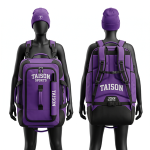 Bolsa de Hockey sobre Hielo de Poliéster Premium de 900 GSM, Diseño de Paneles Blanco y Gris, Logotipo Personalizado con Bordado e Impresión, Bolsa Deportiva Resistente - Product Image 4