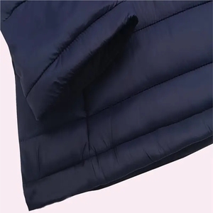 Men Hooded Long Puffer Jacket Standard Warm Lightweight <b>Windproof</b> Spring Embroidery Outerwear for Outdoor and Casual Wear - Product Image 4