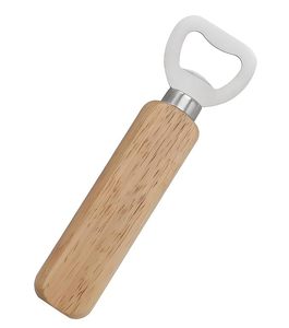 ที่เปิดขวดด้ามไม้ธรรมชาติ สแตนเลส สำหรับเปิดฝาขวดเบียร์และโซดา - Product Image 1