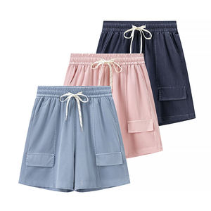 Shorts Casuales de Moda para Mujer, 3 Colores Disponibles, Cintura con Cordón Ajustable, Color Sólido - Product Image 1