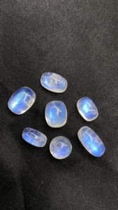 Lot certifié de pierres de lune arc-en-ciel naturelles, formes variées, cabochons, pierres précieuses en vrac, 23,06 carats, pour bijoux - Product Image 3