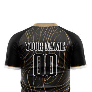 Maillot de football à prix de gros, impression par sublimation, manches courtes, col rond, polyester doux, léger, t-shirts personnalisés pour hommes - Product Image 3