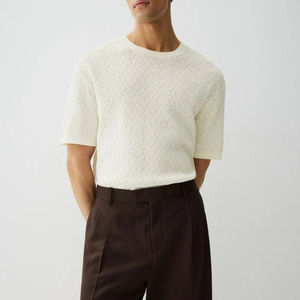 Camisetas de punto lisas de primera calidad para hombre y mujer, transpirables, con MOQ bajo, personalizables, informales, en venta. - Product Image 1