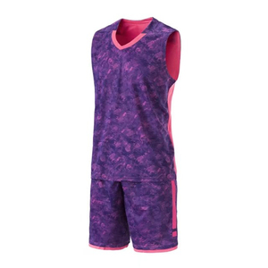 Uniforme de Baloncesto sin Mangas, 100% Poliéster, Personalizado, Transpirable, de Secado Rápido, con Diseño Liso Teñido, Servicio OEM/ODM, para Todas las Temporadas - Product Image 4
